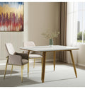 Set of Two Gray and Gold Velvet And Wood and Metal Dining Side Chairs