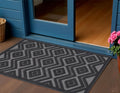 2 X 4 Charcoal And Black Geometric Indoor Outdoor Area Rug