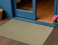 2 X 3 Green And Tan Geometric Indoor Outdoor Area Rug