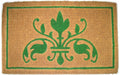 18'' X 30'' Brown and Green Coir Abstract Outdoor Door Mat
