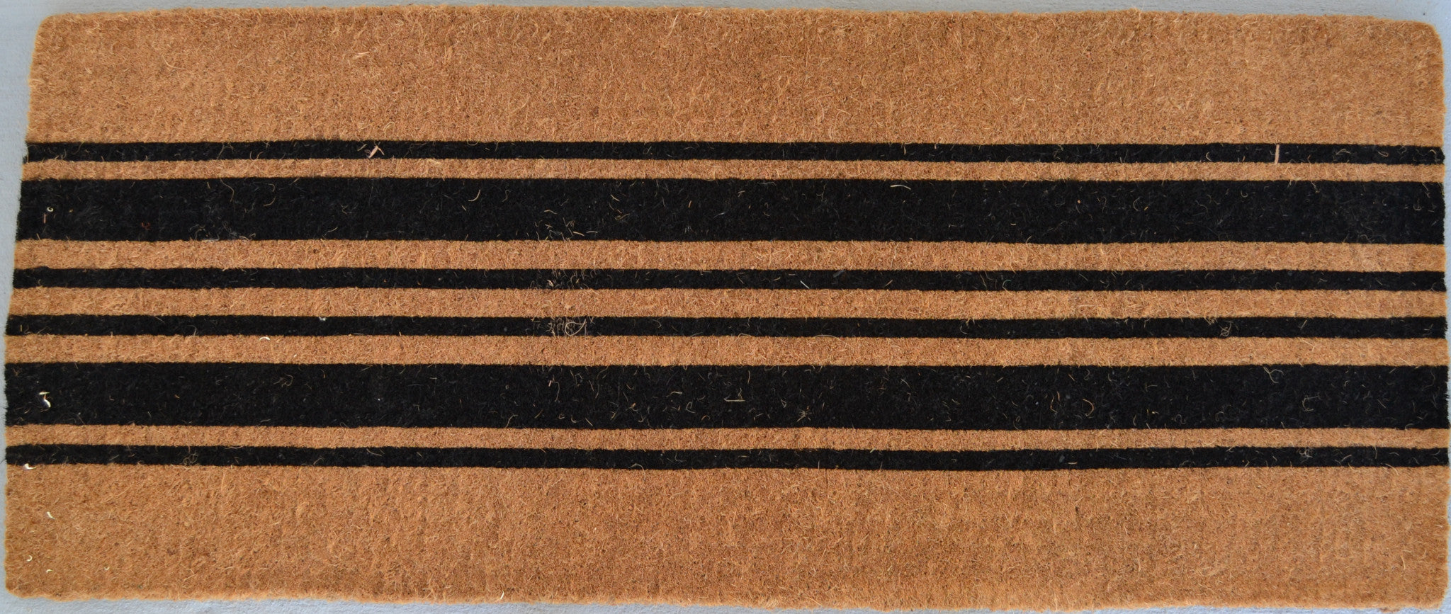 24'' X 60'' Brown and Black Coir Striped Outdoor Door Mat