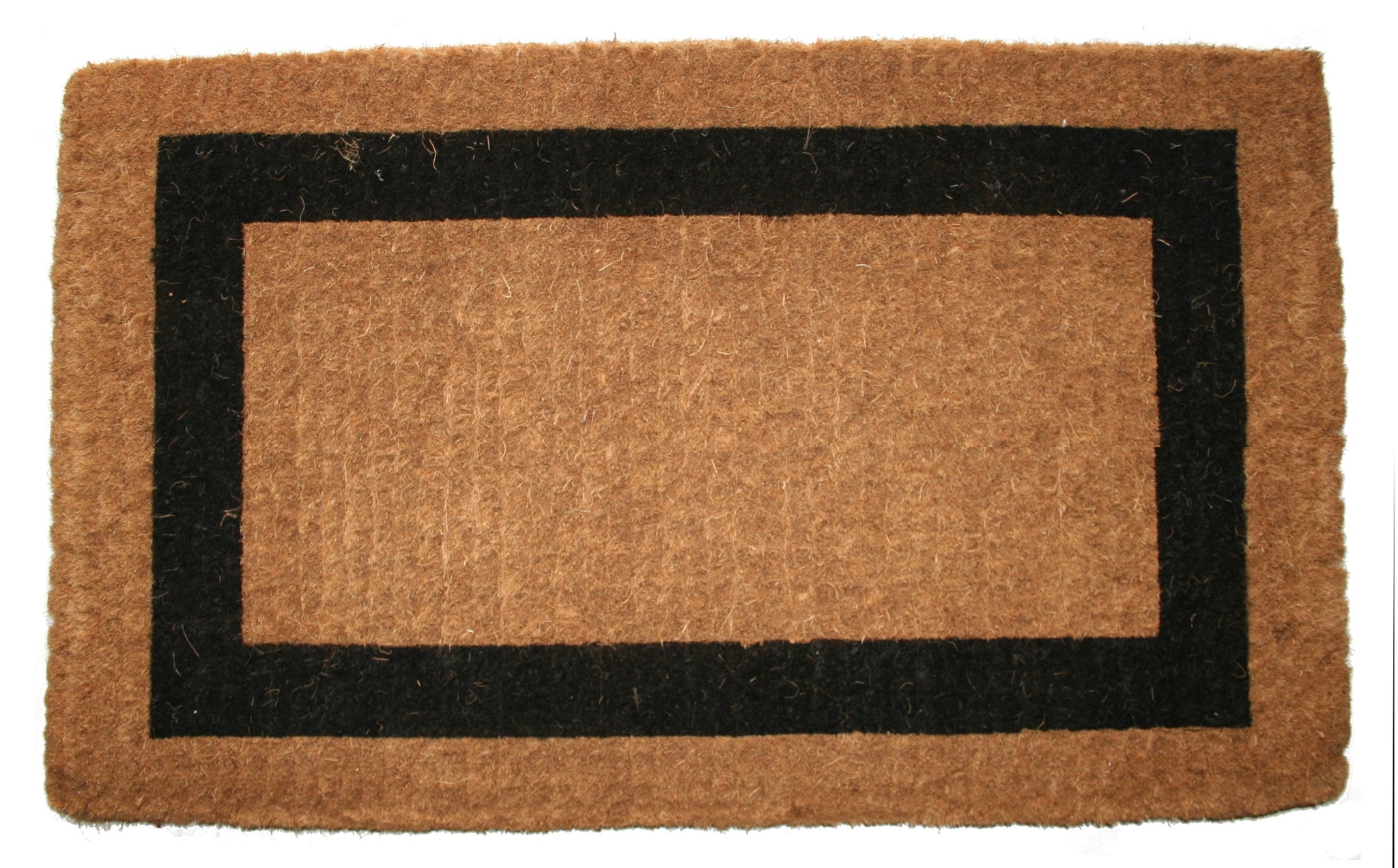 22'' X 36'' Brown and Black Coir Outdoor Door Mat