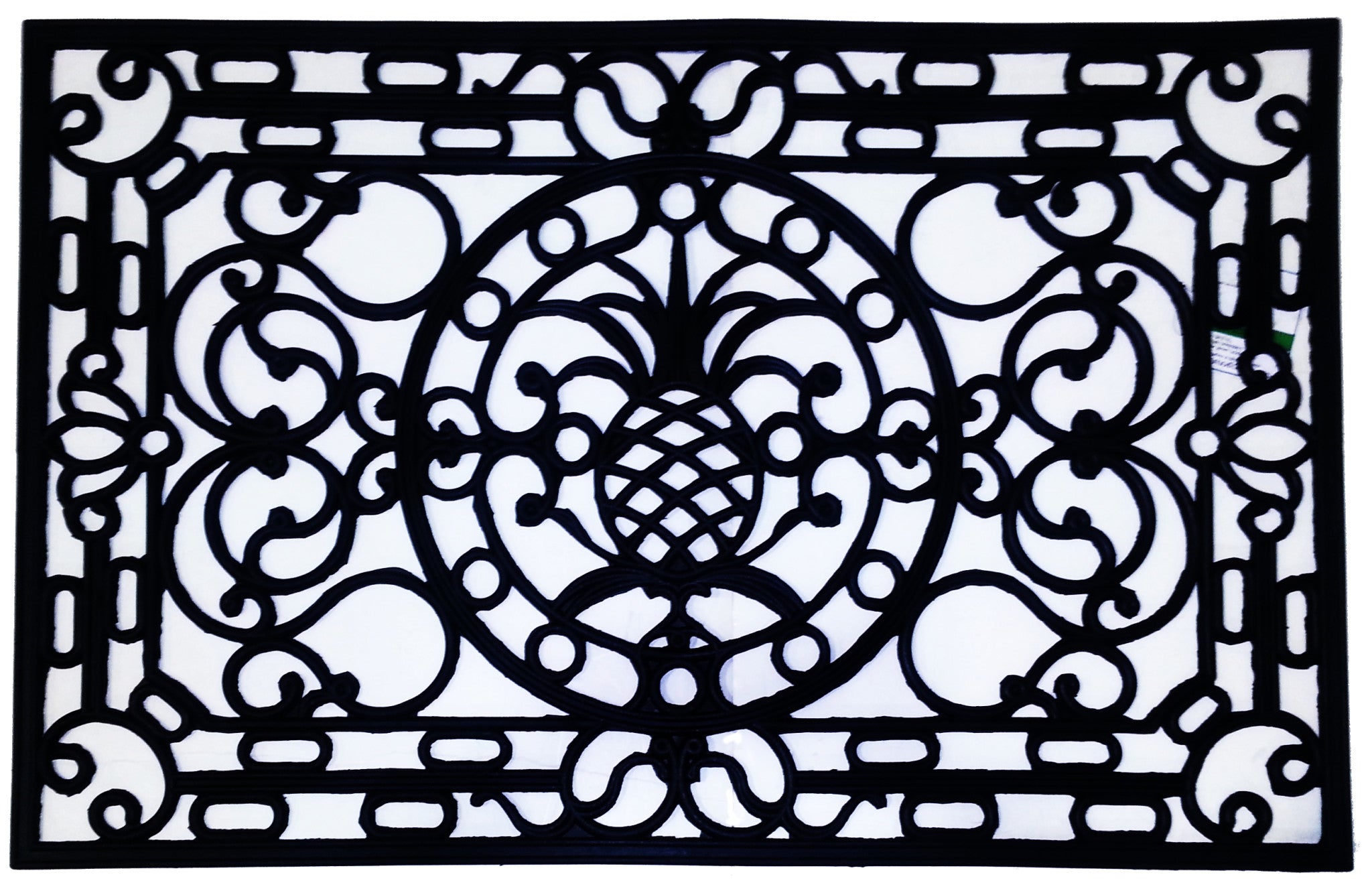 30'' X 48'' Black Rubber Pineapple Outdoor Door Mat