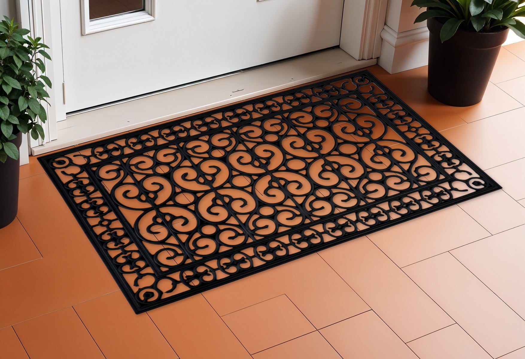24'' X 36'' Black Rubber Outdoor Door Mat