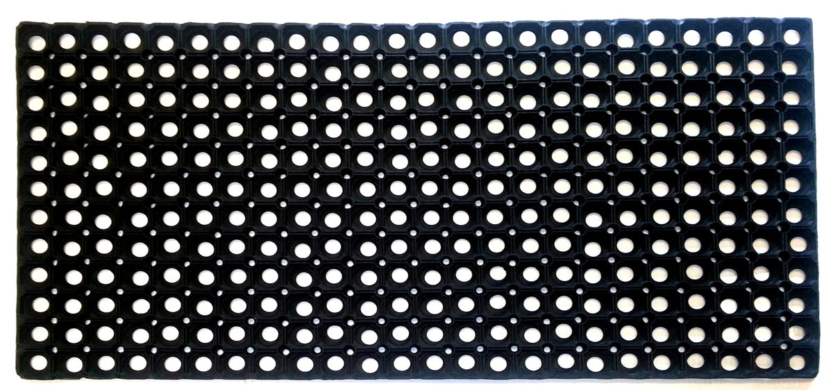 19'' X 39'' Black Rubber Outdoor Door Mat