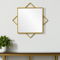 24 Gold Metal Geo Square Accent Mirror