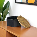 7 Black And Gold Aluminum Decorative Keepsake Box