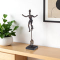 16 Bronze Resin Unicycle Man Tabletop Sculpture