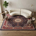 8 Blue And Red Oriental Square Rug