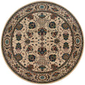 6' Ivory Floral Round Rug