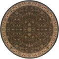 6' Brown Oriental Round Rug
