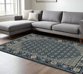 8' X 11' Ivory Oriental Area Rug With Fringe