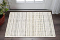 2' X 3' Ivory Yellow And Black Striped Area Rug