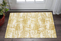 2' X 3' Gold And Ivory Abstract Area Rug