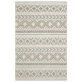 5' X 8' Gray And Beige Tribal Area Rug