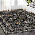 5' X 8' Gold Medallion Area Rug With Fringe