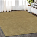 5' X 8' Gold Wool Hand Tufted Area Rug