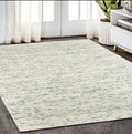 5' X 8' Ivory And Stone Hand Tufted Area Rug