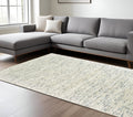 6' X 9' Ivory And Stone Hand Tufted Area Rug