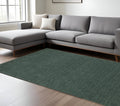 6' X 9' Teal And Blue Wool Hand Tufted Area Rug