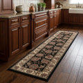 8 Brown Oriental Runner Rug