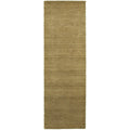 8' Gold Wool Hand Tufted Runner Rug