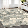 5' X 8' Gray And Charcoal Wool Abstract Hand Tufted Area Rug