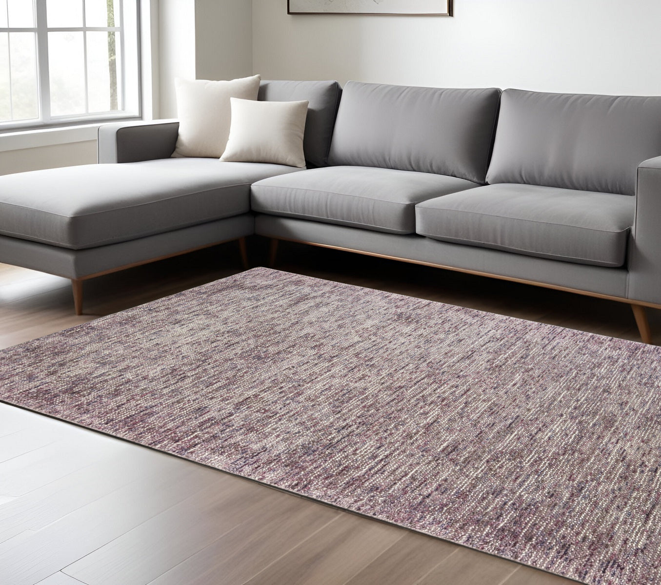 8' X 10' Purple Hand Tufted Area Rug