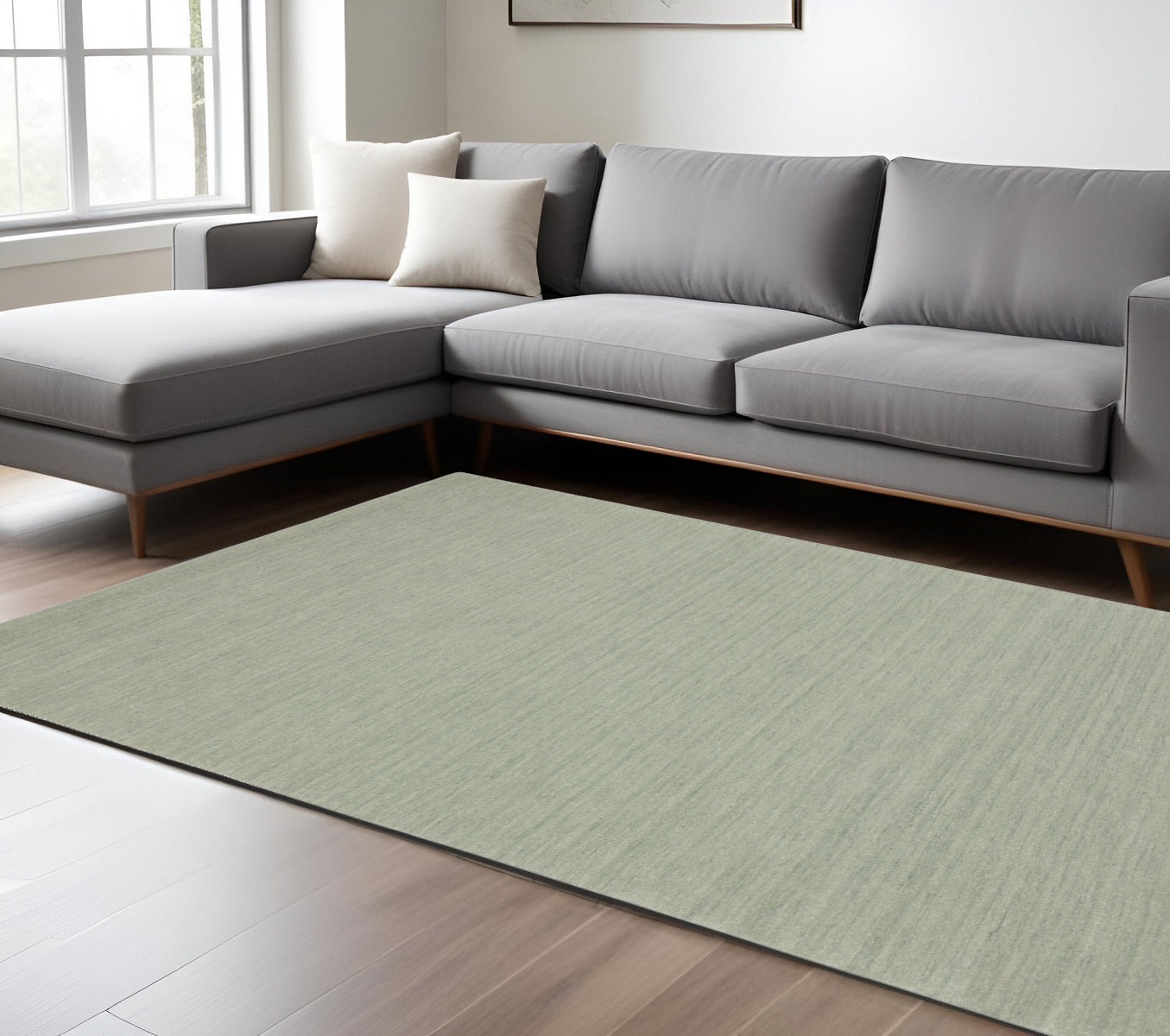 10' X 13' Silver Wool Hand Tufted Area Rug