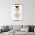 Gray Mod Geometric Black Shadowbox Frame Textual Art Wall Art