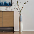 40 Blue And White Ombre Ceramic Floor Vase