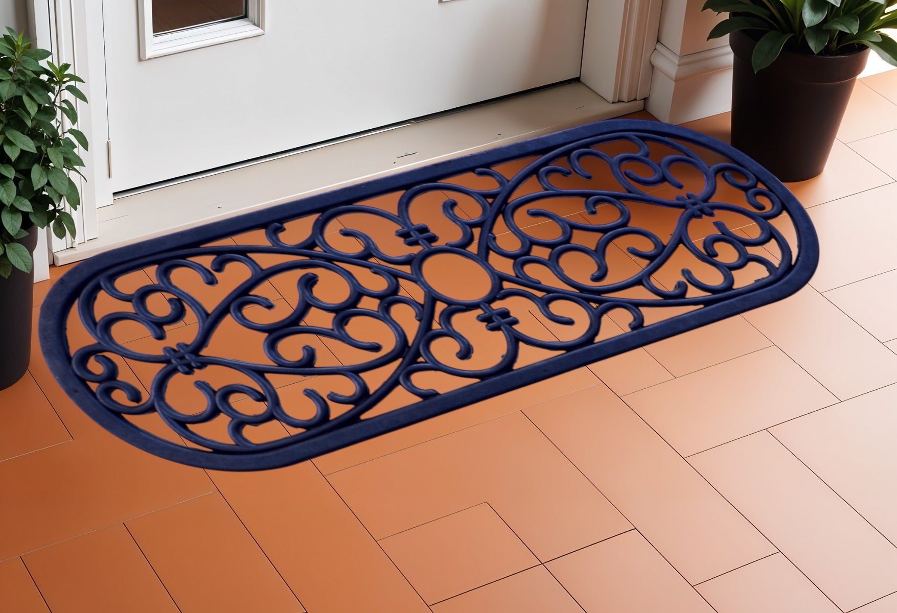 10'' X 30'' Black Rubber Outdoor Door Mat