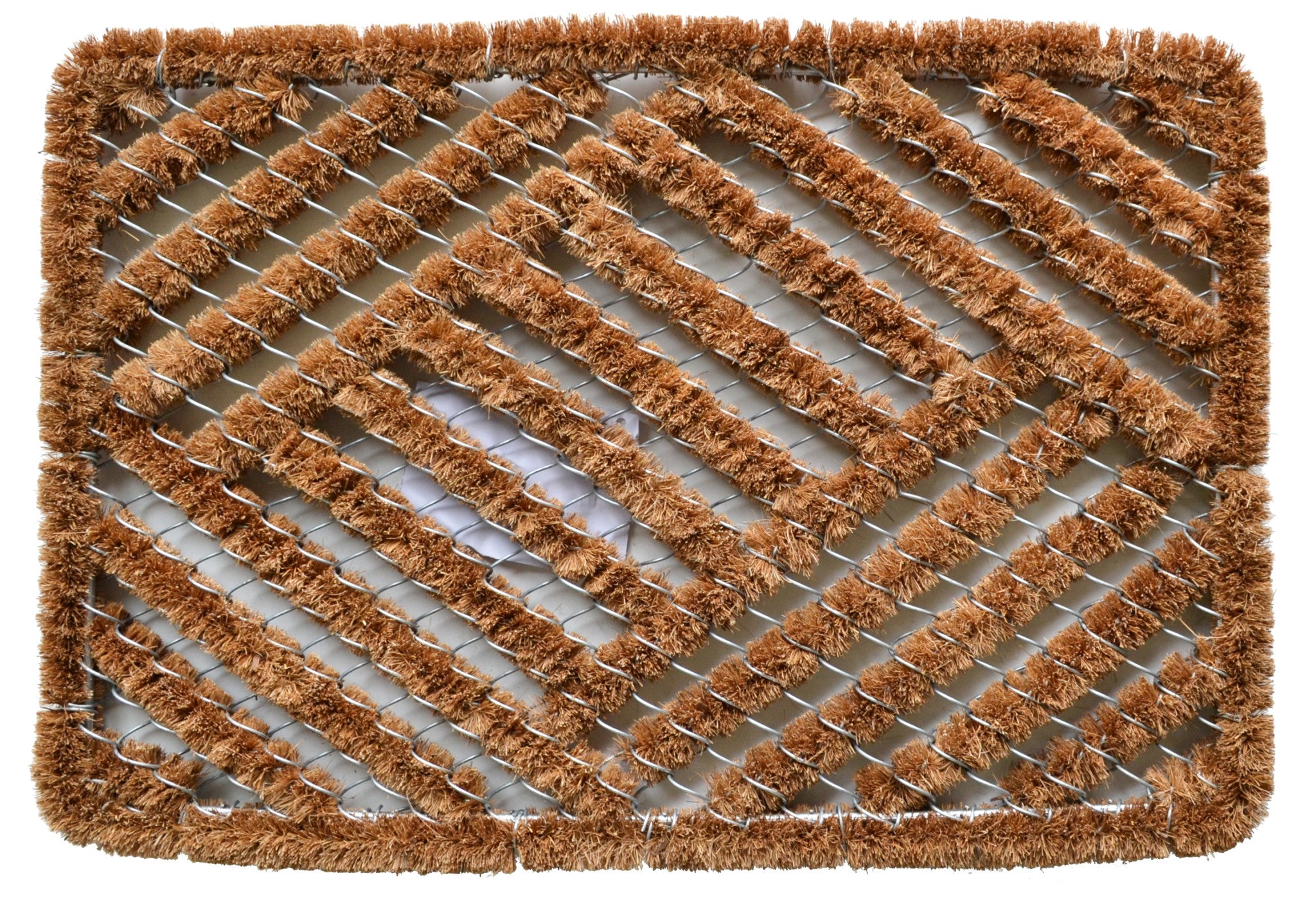 16'' X 24'' Brown Coir Geometric Outdoor Door Mat