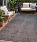 5' X 8' Gray Charcoal And Brown Ombre Washable Indoor Outdoor Area Rug