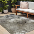 8' X 10' Taupe Beige And Ivory Abstract Washable Indoor Outdoor Area Rug