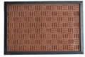 16'' X 24'' Brown Synthetic Fiber Abstract Outdoor Door Mat
