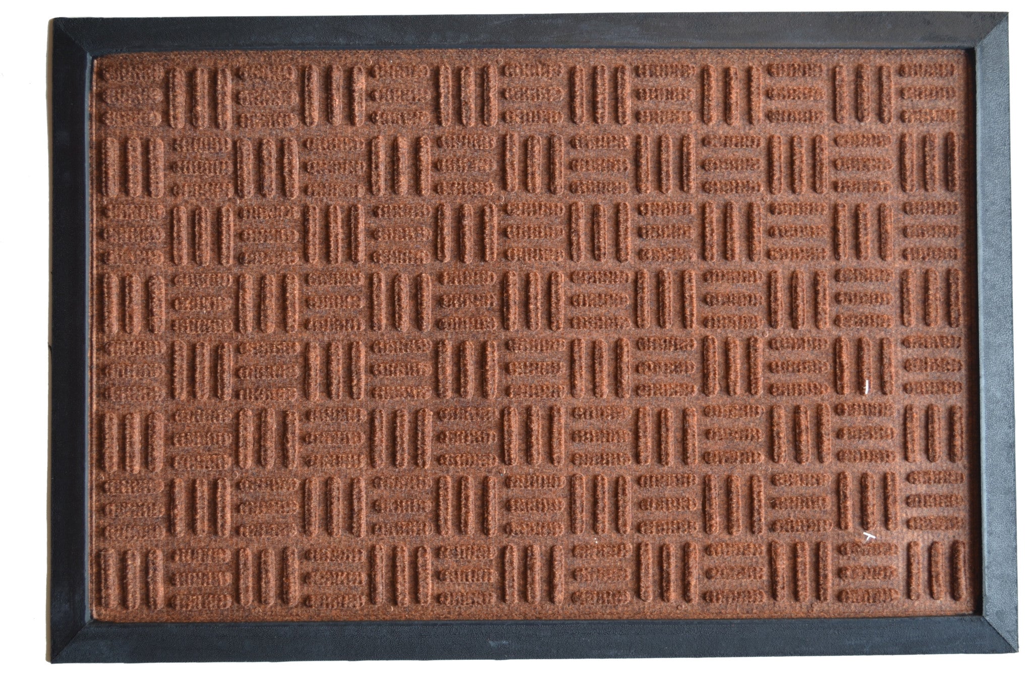 16'' X 24'' Brown Synthetic Fiber Abstract Outdoor Door Mat