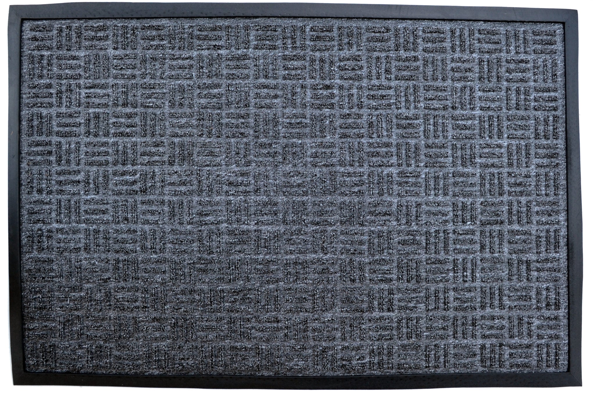 24'' X 36'' Gray Synthetic Fiber Abstract Outdoor Door Mat