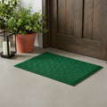 18 X 30 Green Geometric Indoor Outdoor Polypropylene Door Mat