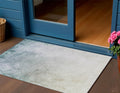 3' X 5' Beige Sky Blue And Teal Blue Ombre Washable Indoor Outdoor Area Rug