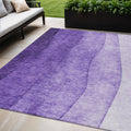 5' X 8' Purple Lilac And Lavender Ombre Washable Indoor Outdoor Area Rug