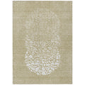 9' X 12' Beige Tan And Taupe Abstract Washable Indoor Outdoor Area Rug
