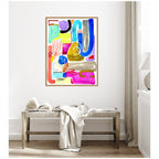 Sylvie Abstract 11 Framed Canvas by Emma Daisy