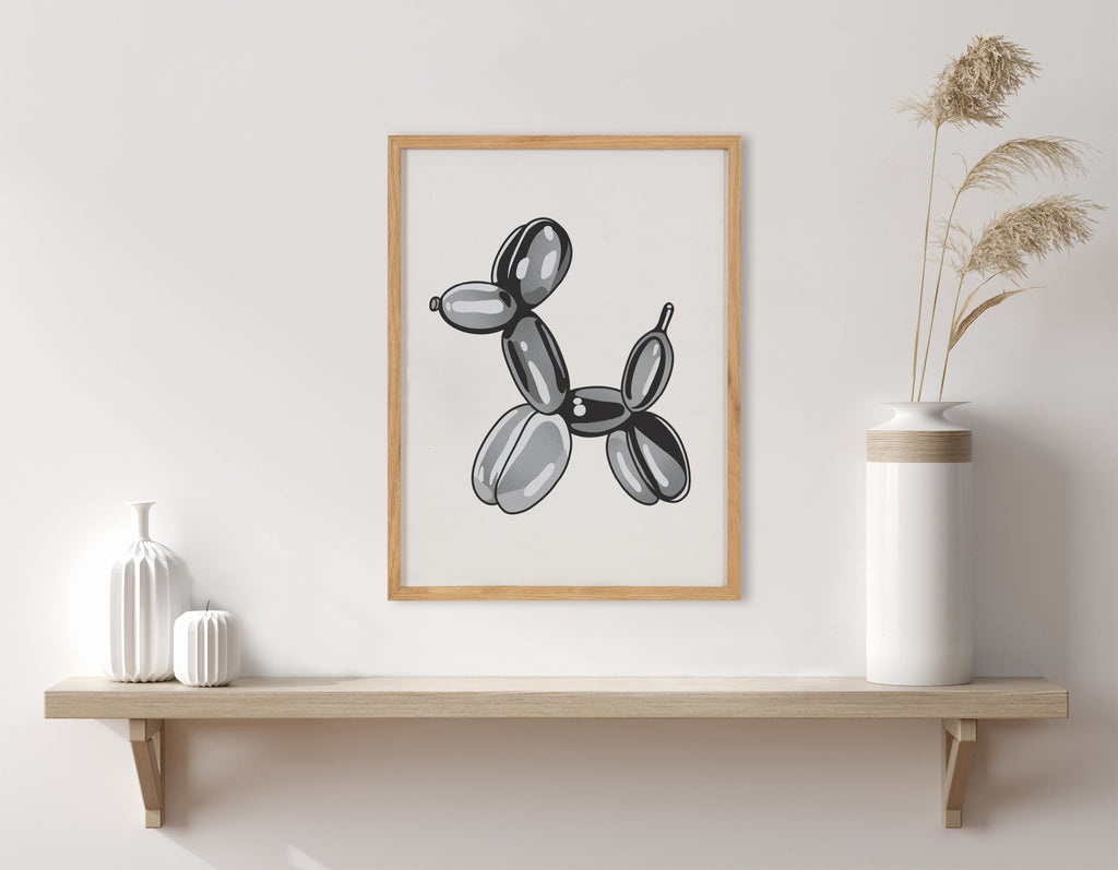 Gallery Black Bubble Balloon Dog Animal Print by The Creative Bunch Studio