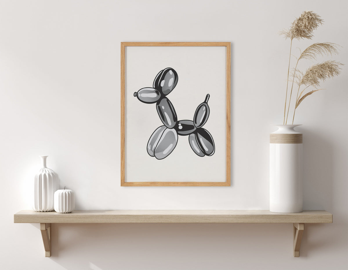 Gallery Black Bubble Balloon Dog Animal Print by The Creative Bunch Studio