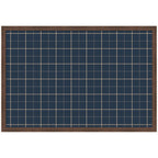 Framed Fabric Pinboard Navy Blue Plaid Wall Organization
