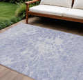 10' X 14' Lavender Ivory And Lilac Abstract Washable Indoor Outdoor Area Rug