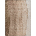 10' X 14' Brown And Beige Ombre Washable Indoor Outdoor Area Rug