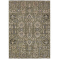 9' X 12' Brown Gray And Charcoal Oriental Washable Indoor Outdoor Area Rug