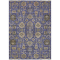 10' X 14' Purple Beige And Taupe Oriental Washable Indoor Outdoor Area Rug